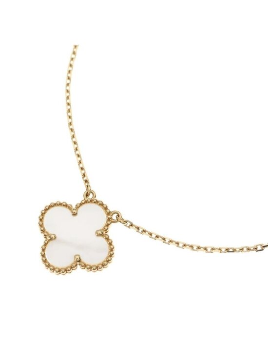 Van Cleef & Arpels Jewelry - Van Cleef & Arpels Vintage Alhambra Mother of Pearl Necklace 18k Yellow Gold